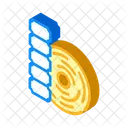 Thermal Label Isometric Icon
