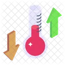 Temperatur Rauf Runter Thermodynamik Temperaturschwankung Symbol