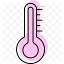 Thermometer Farbe Schatten Dunne Linie Symbol Icon