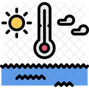 Thermometer Beach Temperature Ocean Temperature Icon