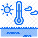 Thermometer Beach Temperature Ocean Temperature Icon