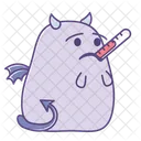 Thermometer Fever Sad Icon