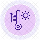 Thermometer Rising Line Icon Icon