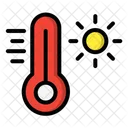 Thermometre Chaud Meteo Icône