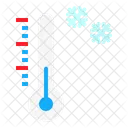 Thermometre Froid Neige Icône