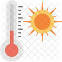 Thermometre Avec Soleil Icône