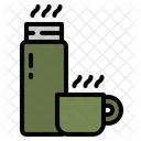 Flask Thermo Bottle Hot Water Icon