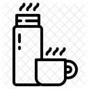 Thermosflasche Thermoskanne Thermo Symbol