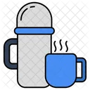 Thermoskanne Teekanne Heisser Tee Symbol