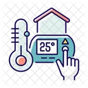 Thermostat Setting House Icon