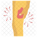 Thigh Pain Body Pain Thigh Wound Icon