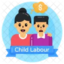 Child Labour Child Labour Banner Think Of Money Icon