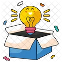 Think Out Of Box Idea Innovation Icon