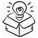 Think Out Of Box Lateral Thinking Creative Box Icon