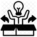 Think Out Of Box Think New Innovation Icon