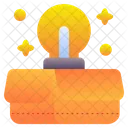 Think Out Of The Box Bulb Box Icon