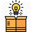 Think Out Of The Box Box Bulb Icon