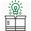 Think Out Of The Box Box Bulb Icon