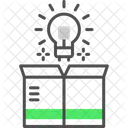 Think Out Of The Box Box Bulb Icon