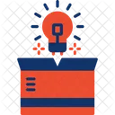 Think Out Of The Box Box Bulb Icon