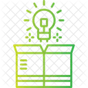 Think Out Of The Box Box Bulb Icon