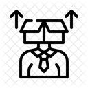 Think Out Of The Box Open Mind Innovation Icon