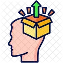 Think Out Of The Box Open Mind Innovation Icon