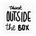 Think Outside The Box Motivation Positivity Icon