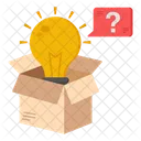 Think Outside The Box Lightbulb Creative Thinking Icon