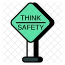 Think Safety Roadboard Guideboard Icon