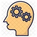 Head With Gear Thinking Reflecting Icon