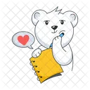 Thinking Bear Cute Bear Cute Teddy Icon