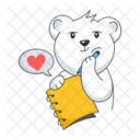 Thinking Bear Cute Bear Cute Teddy Icône
