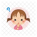 Girl Thinking Question Icon