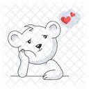 Thinking Love Thinking Bear Daydreaming Icon