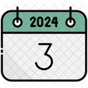 Third Calendar 2024 Icon