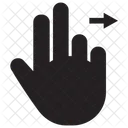 Three Fingers Hand Gesture Third Icon