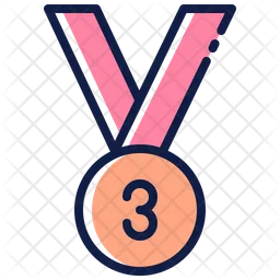 Third Place Medal  Icon