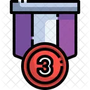 Third Place Medal Third Number Medal Medal Icon