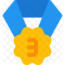 Third Rank Medal Bronze Icon