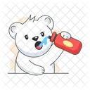 Bear Drinking Thirsty Bear Drinking Water Icon
