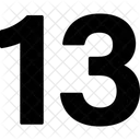 Thirteen Numbers Numeric Icon