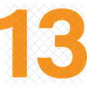 Thirteen Numbers Numeric Icon