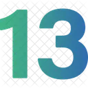 Thirteen Numbers Numeric Icon