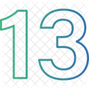 Thirteen Numbers Numeric Icon