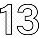 Thirteen Numbers Numeric Icon