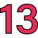 Thirteen Numbers Numeric Icon