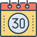 Thirty Calender Page Icon