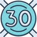 Thirty Number Numerical Icon