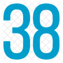 Thirty Eight Numbers Icon